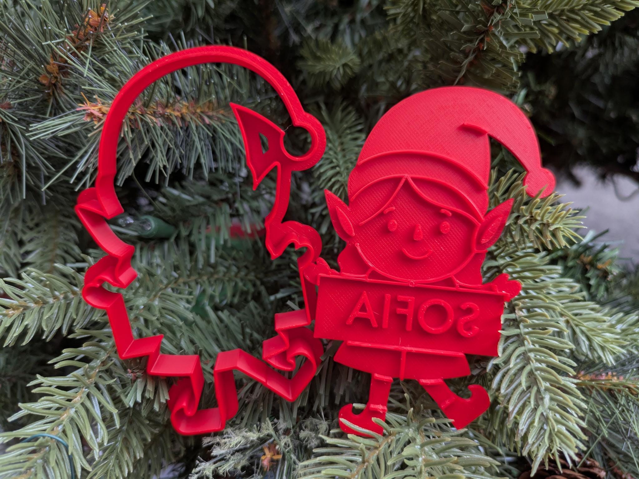 Custom Elf Playdough / Cookie Cutter | Personalized Christmas Name Cutter | Holiday Baking Gift