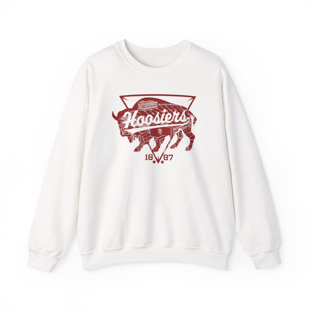 Hoosiers Bison Mascot graphic sweatshirt | Vintage Collegiate Logo
