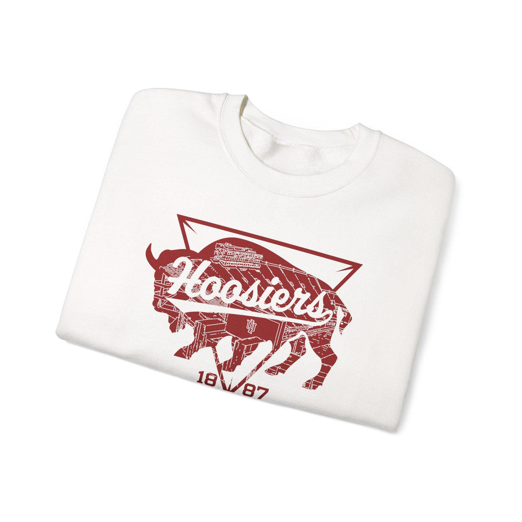 Hoosiers Bison Mascot graphic sweatshirt | Vintage Collegiate Logo