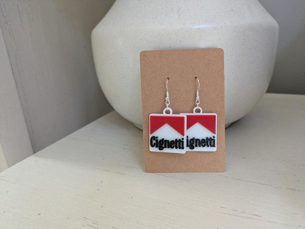 Cignetti-Inspired Football Earrings - 3D Printed | Indiana College Football Fan Jewelry