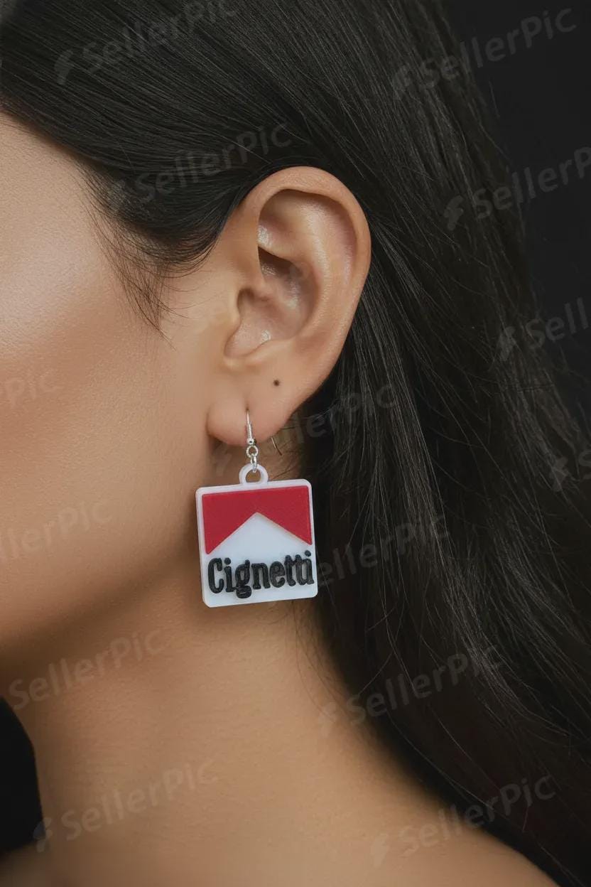 Cignetti-Inspired Football Earrings - 3D Printed | Indiana College Football Fan Jewelry